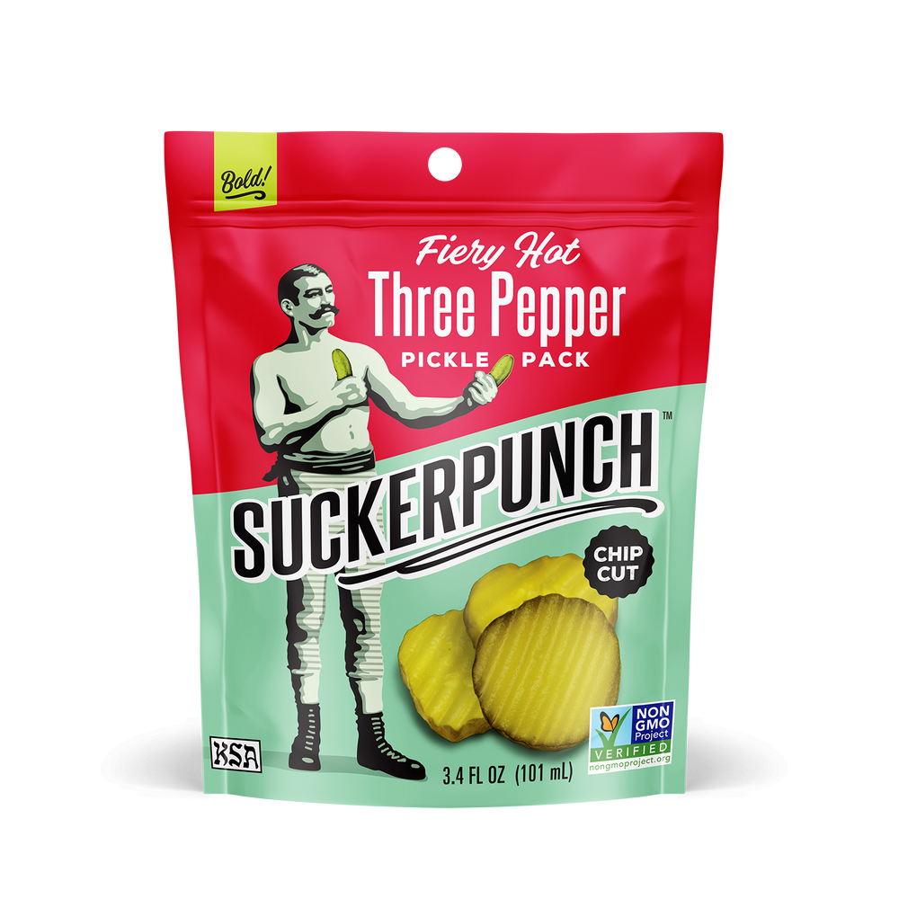 Fiery Hot 3-Pepper Pickle Chips Box